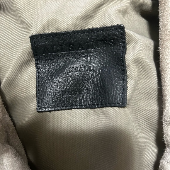 AllSaints Rigg suede biker jacket. - Picture 4 of 5